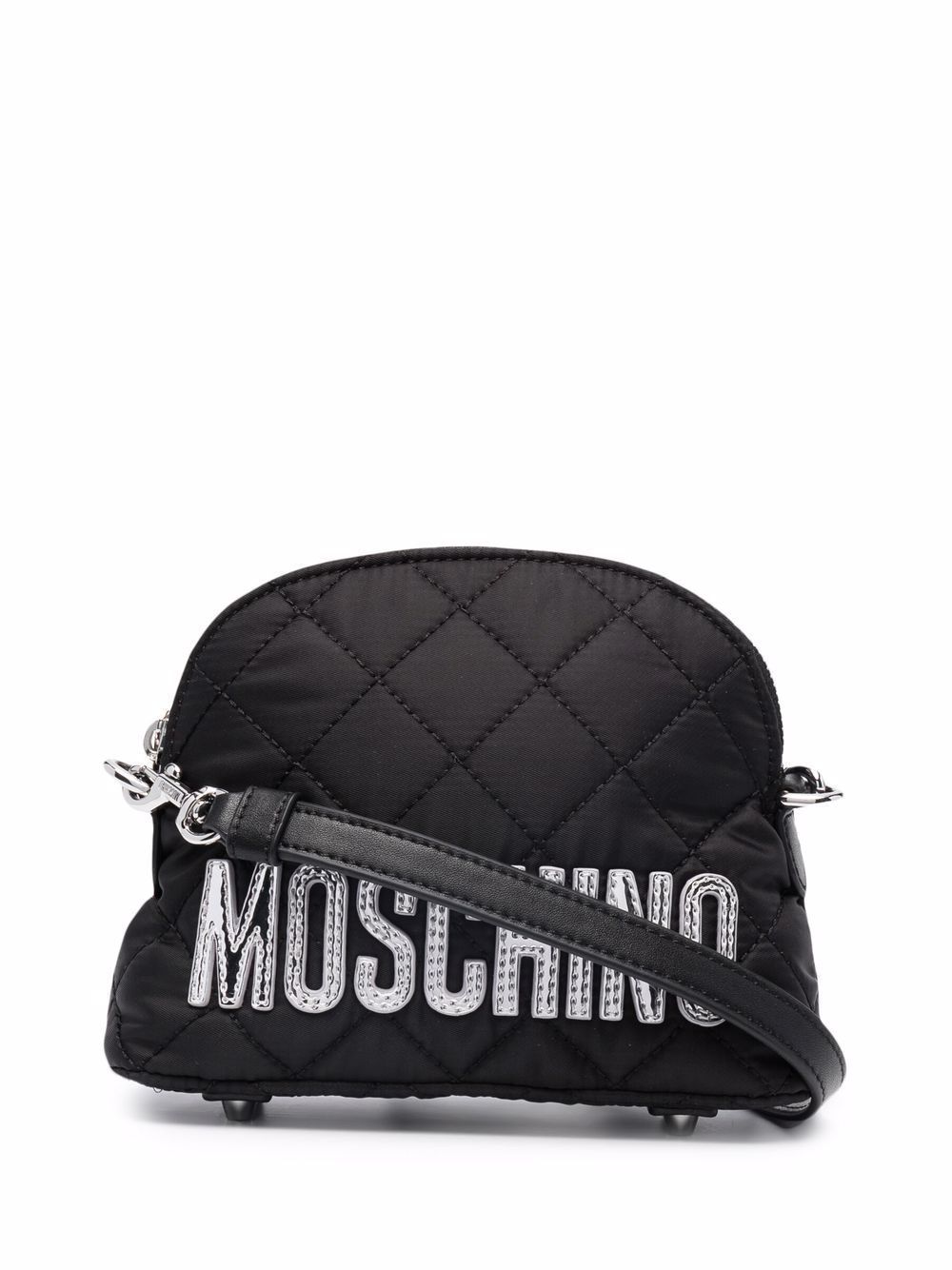 logo-patch quilted shoulder bag