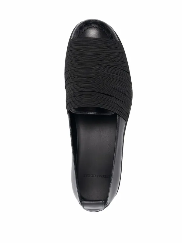 Stefan Cooke Elastic almond-toe panel-detail Loafers - WakeorthoShops