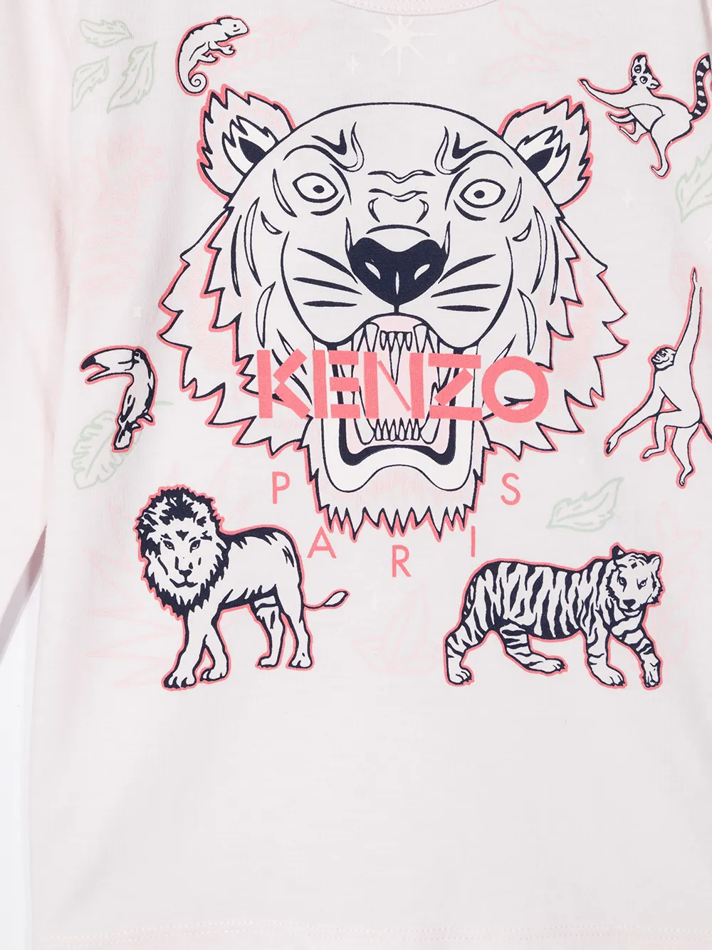 фото Kenzo kids топ с длинными рукавами и логотипом