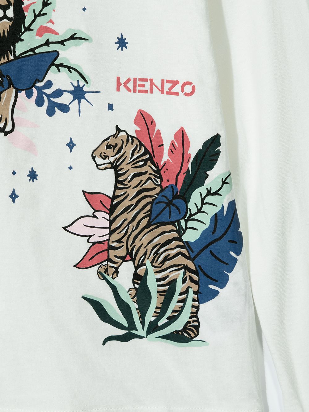 фото Kenzo kids футболка с анималистичным принтом