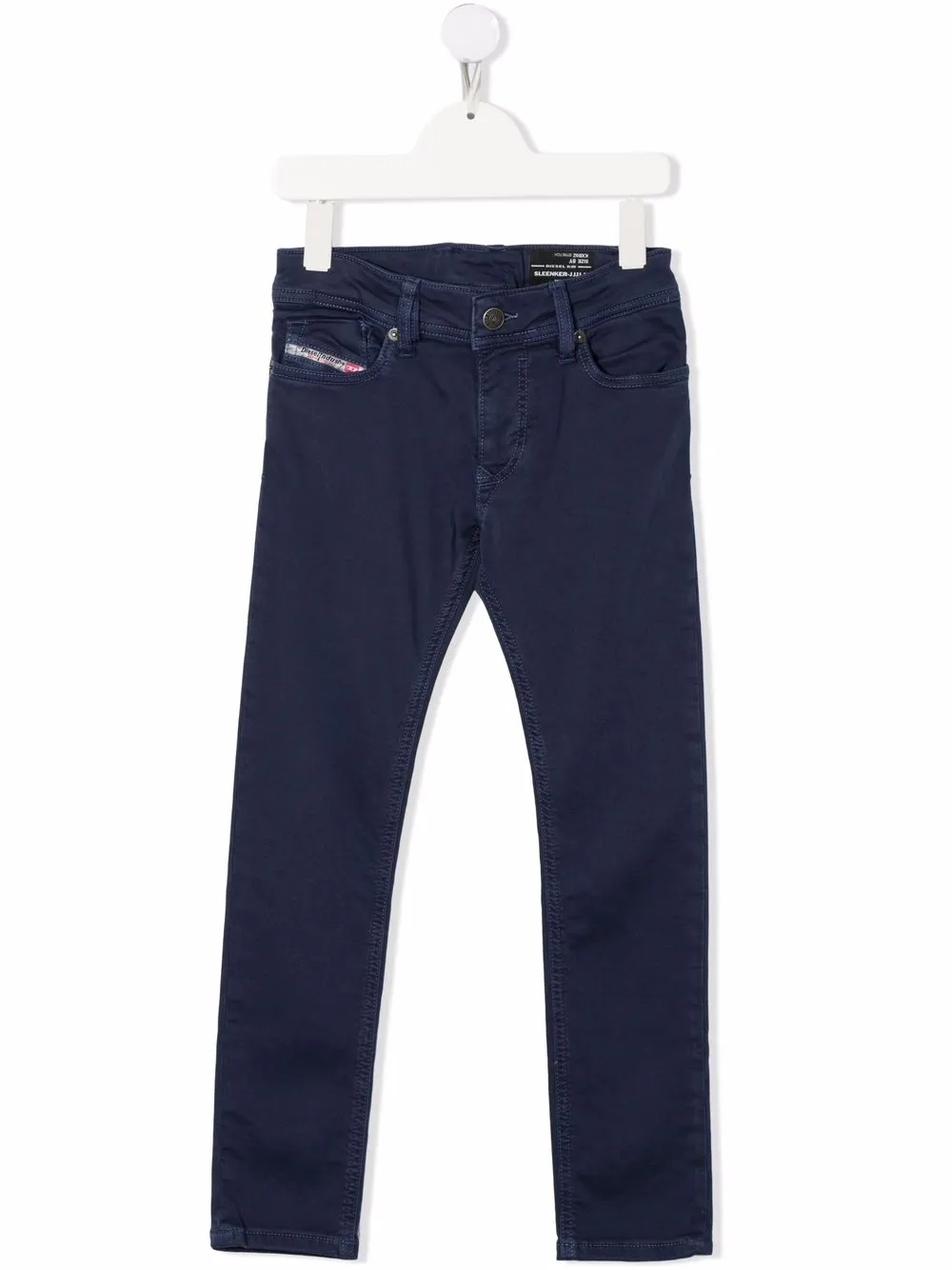 

Diesel Kids pantalones skinny con tiro medio - Azul