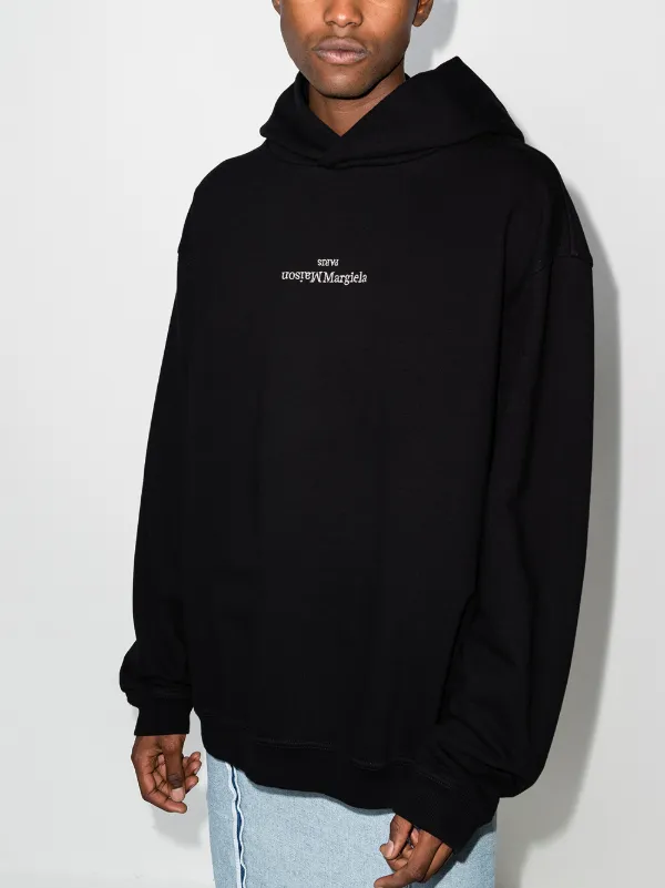 Maison Margiela Upside Down logo-print Hoodie - Farfetch