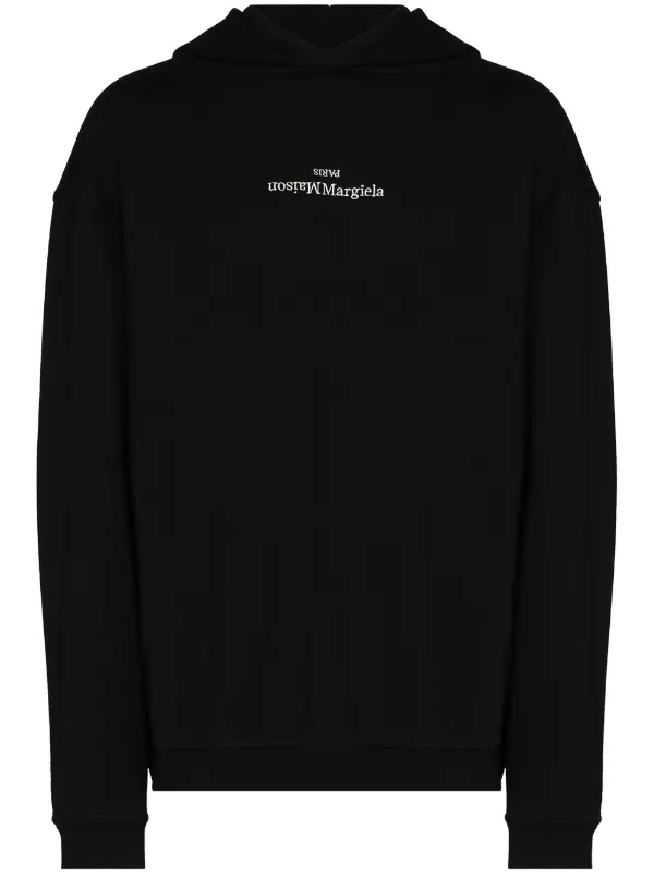 Maison Margiela logo-embroidered Cotton Hoodie - Farfetch