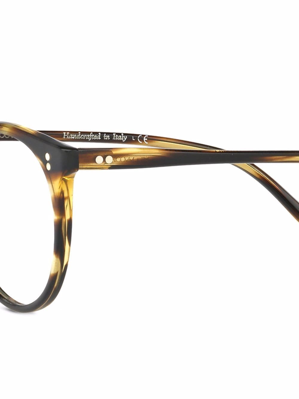 Shop Oliver Peoples O'malley Round-frame Glasses In White