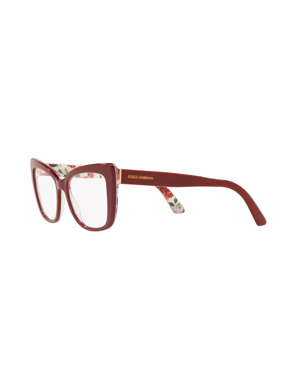  Dolce & Gabbana Eyewear Cat Eye Brille Im Oversized Look   Rot 