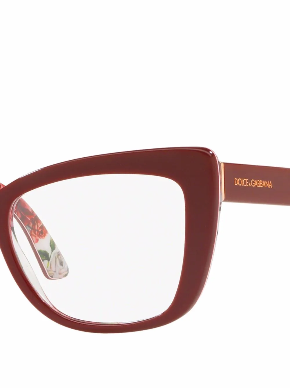  Dolce & Gabbana Eyewear Cat Eye Brille Im Oversized Look   Rot 
