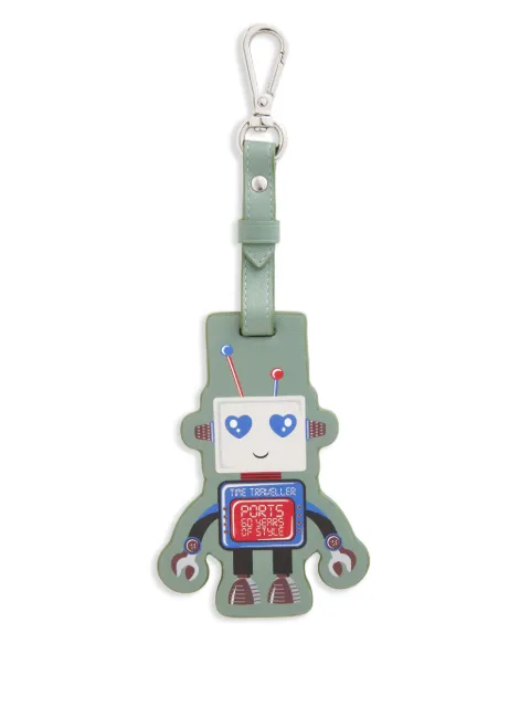 Ports V robot leather keyring