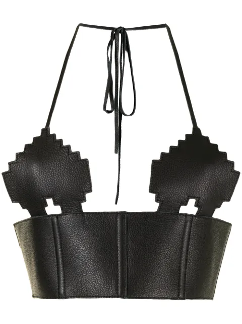Natasha Zinko leather pixel heart top