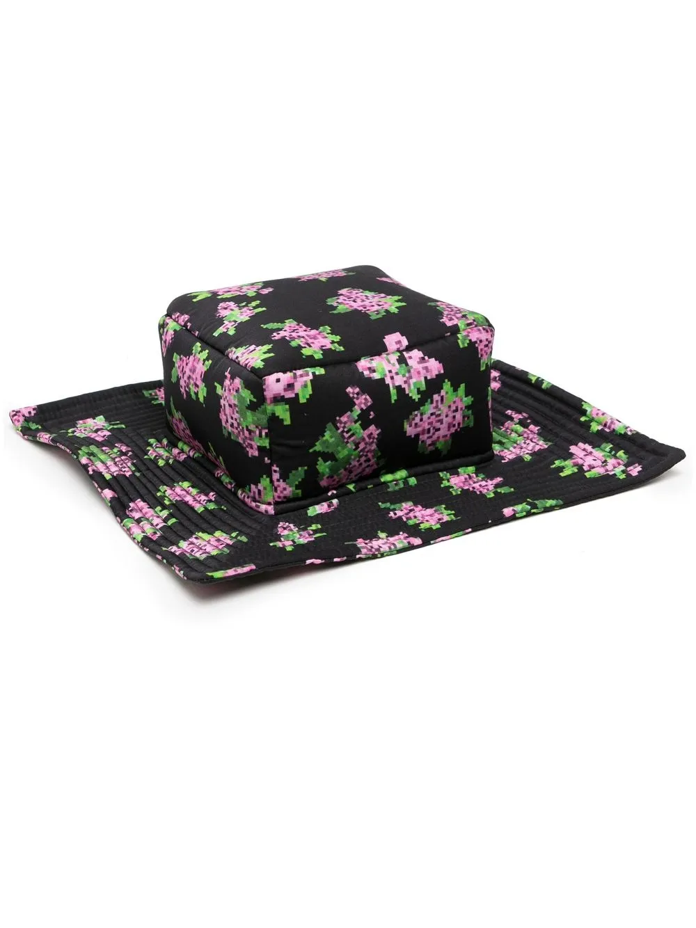 

Natasha Zinko gorro de pescador Pixel Flower Box - Negro