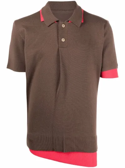 Le Double asymmetric polo shirt 