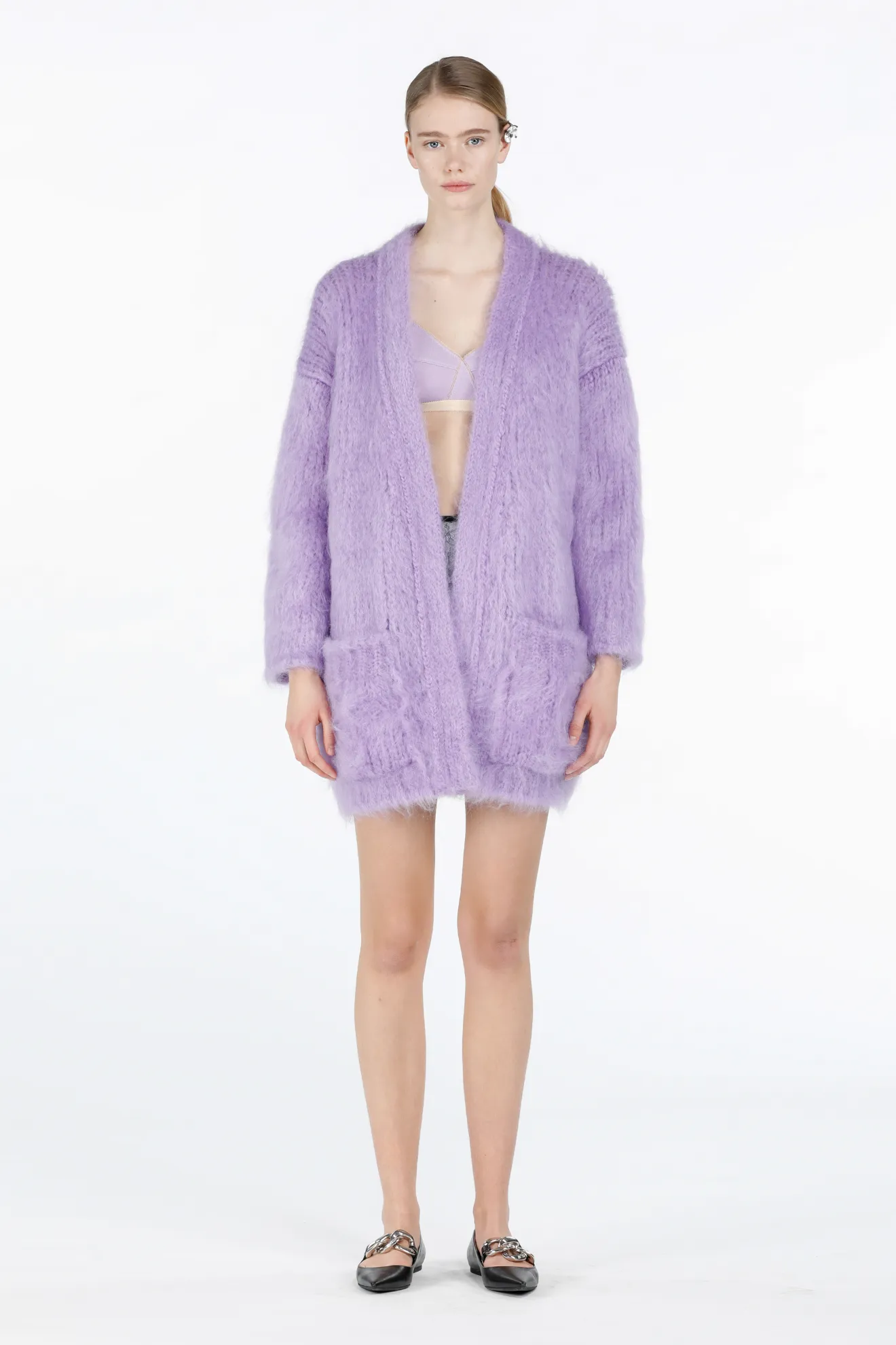 Oversized Cardigan in purple | N°21 