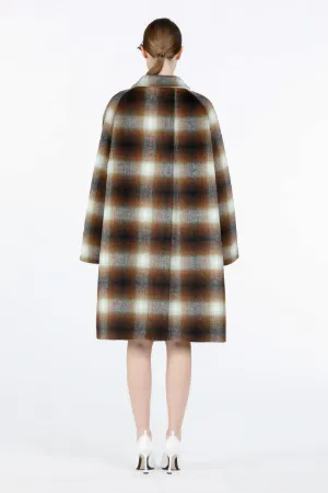 oversized checked coat zara