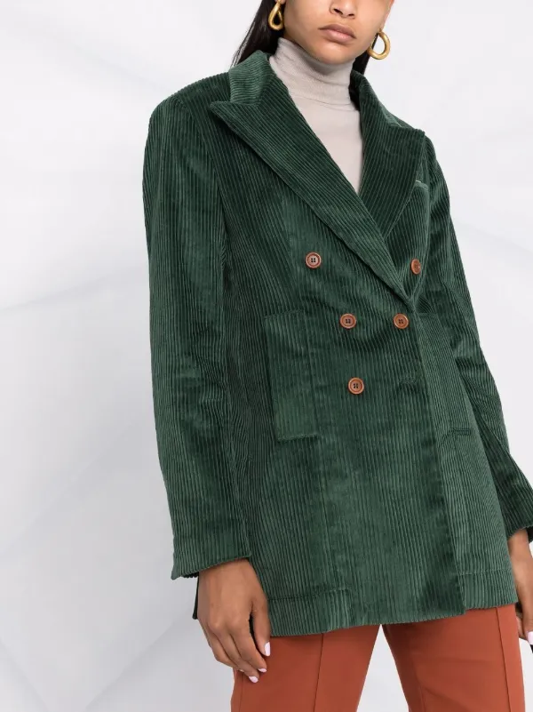 Shop Jejia corduroy double-breasted 