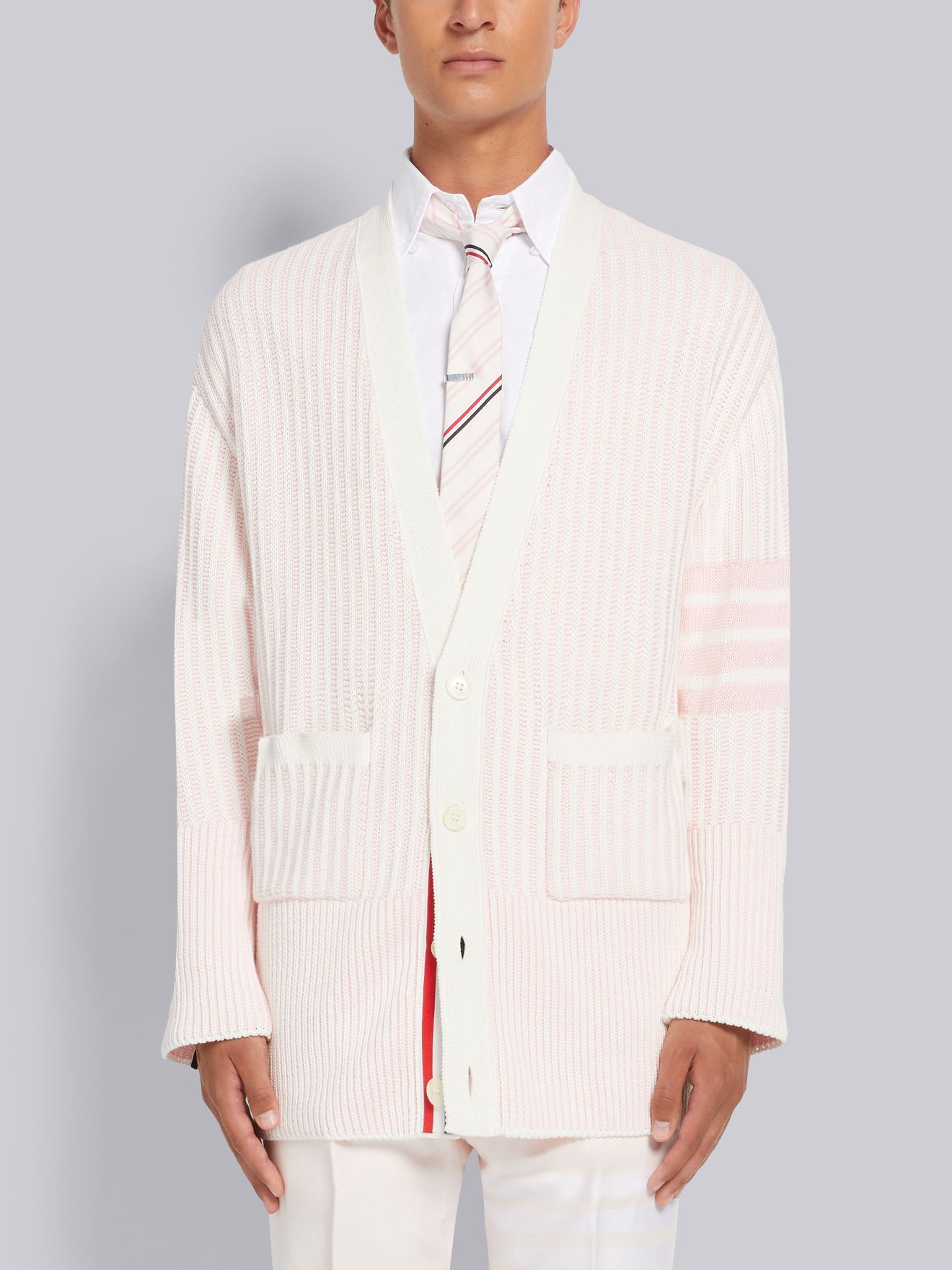 pink thom browne sweatsuit