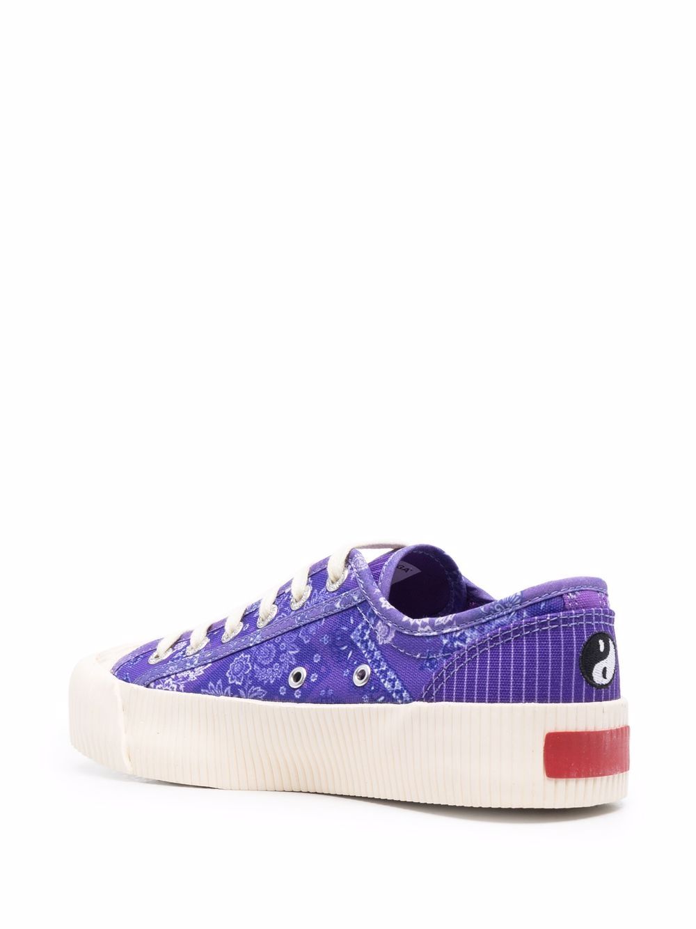 фото Superga bandana-print lace-up shoes