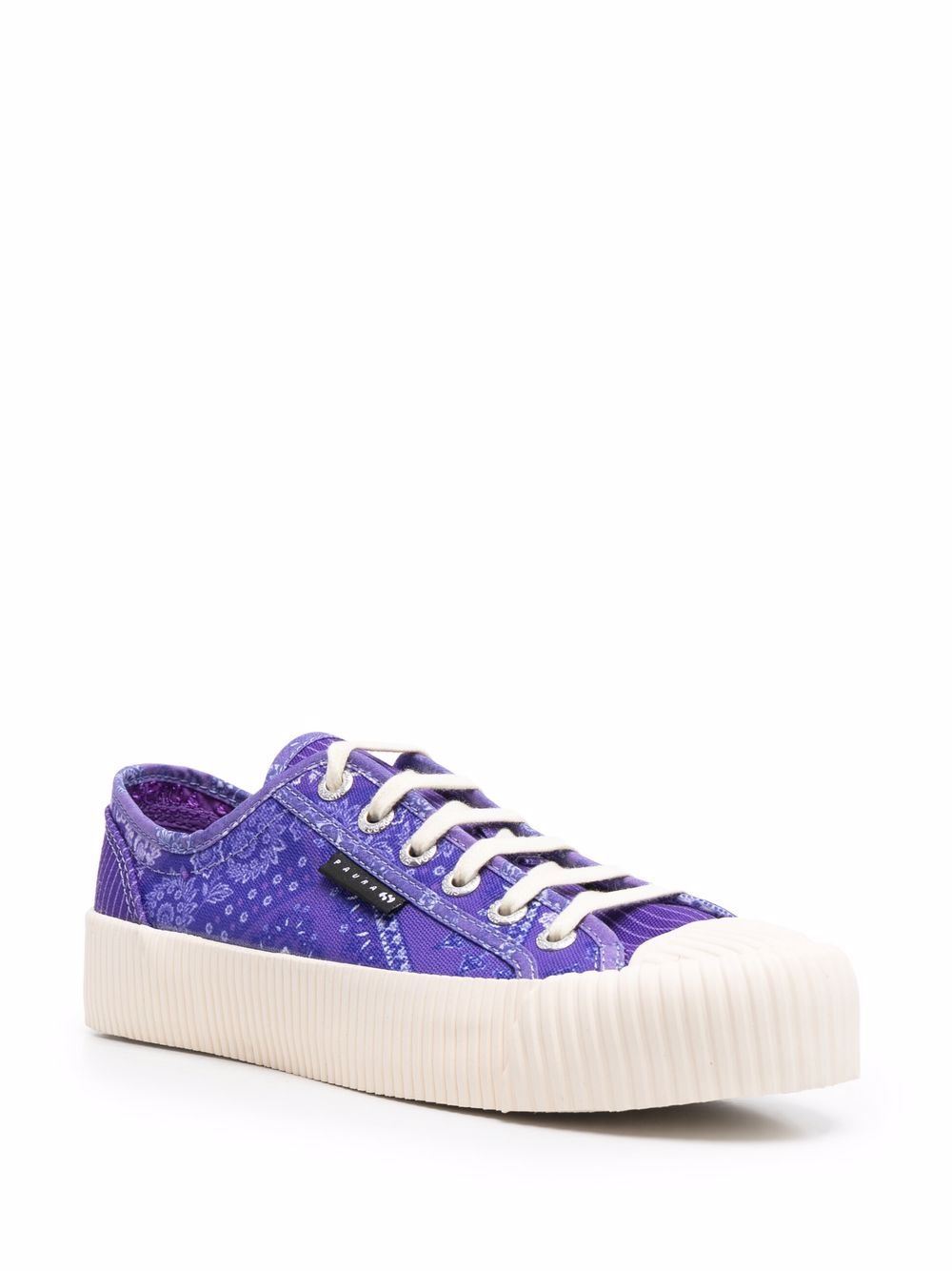 фото Superga bandana-print lace-up shoes