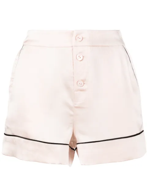 Agent Provocateur contrasting pipe-trim shorts