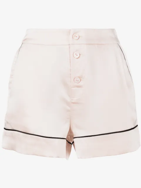 Agent Provocateur contrasting pipe-trim shorts