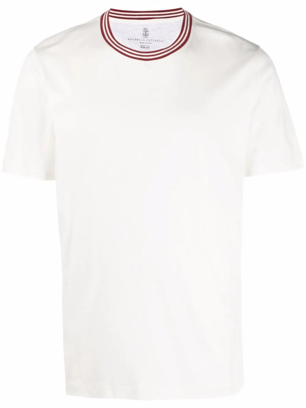 

Brunello Cucinelli contrast-trim short sleeve T-shirt - White