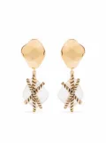 Aurelie Bidermann Mycene rock crystal earrings - Gold