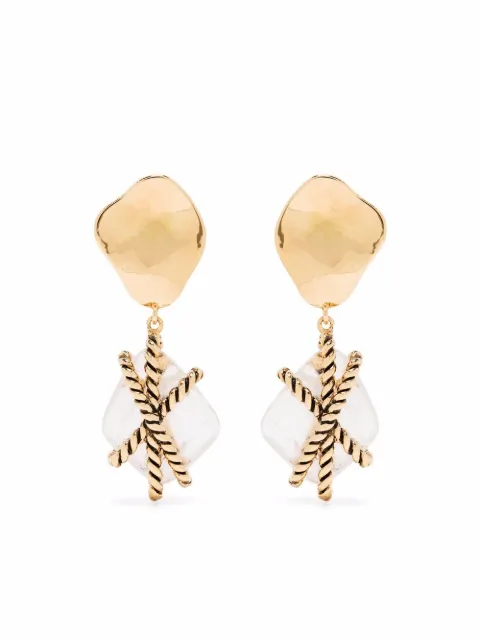 Aurelie Bidermann Mycene rock crystal earrings