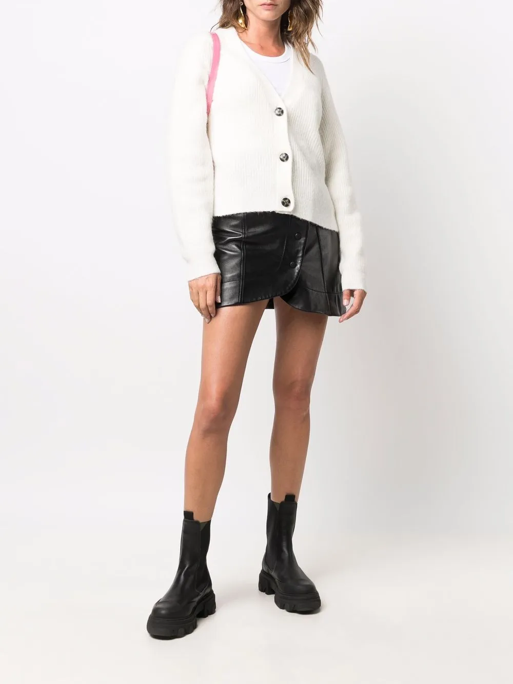 Image 2 of GANNI V-neck buttoned cardigan