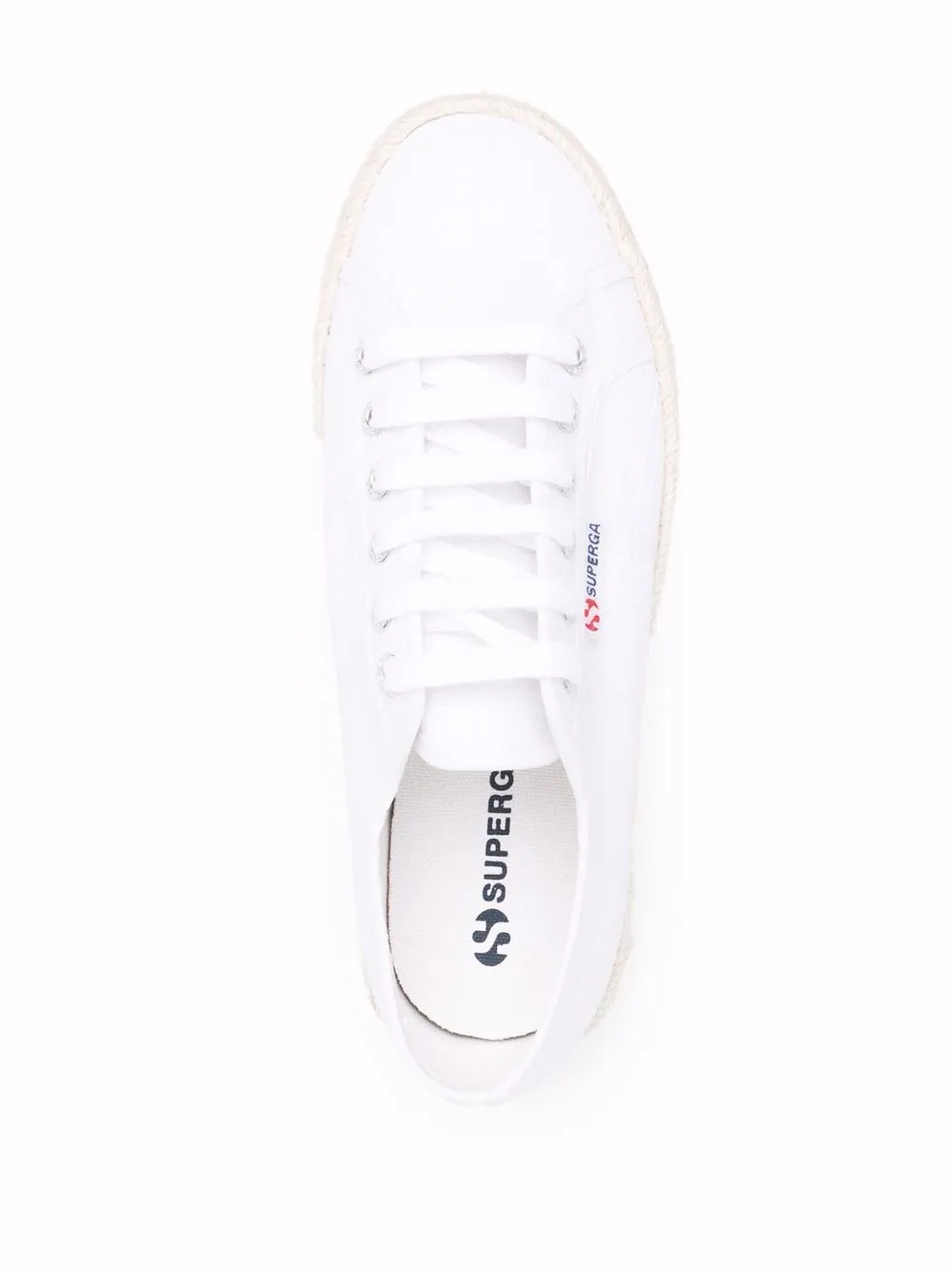 фото Superga кеды 2790 на плетеной платформе