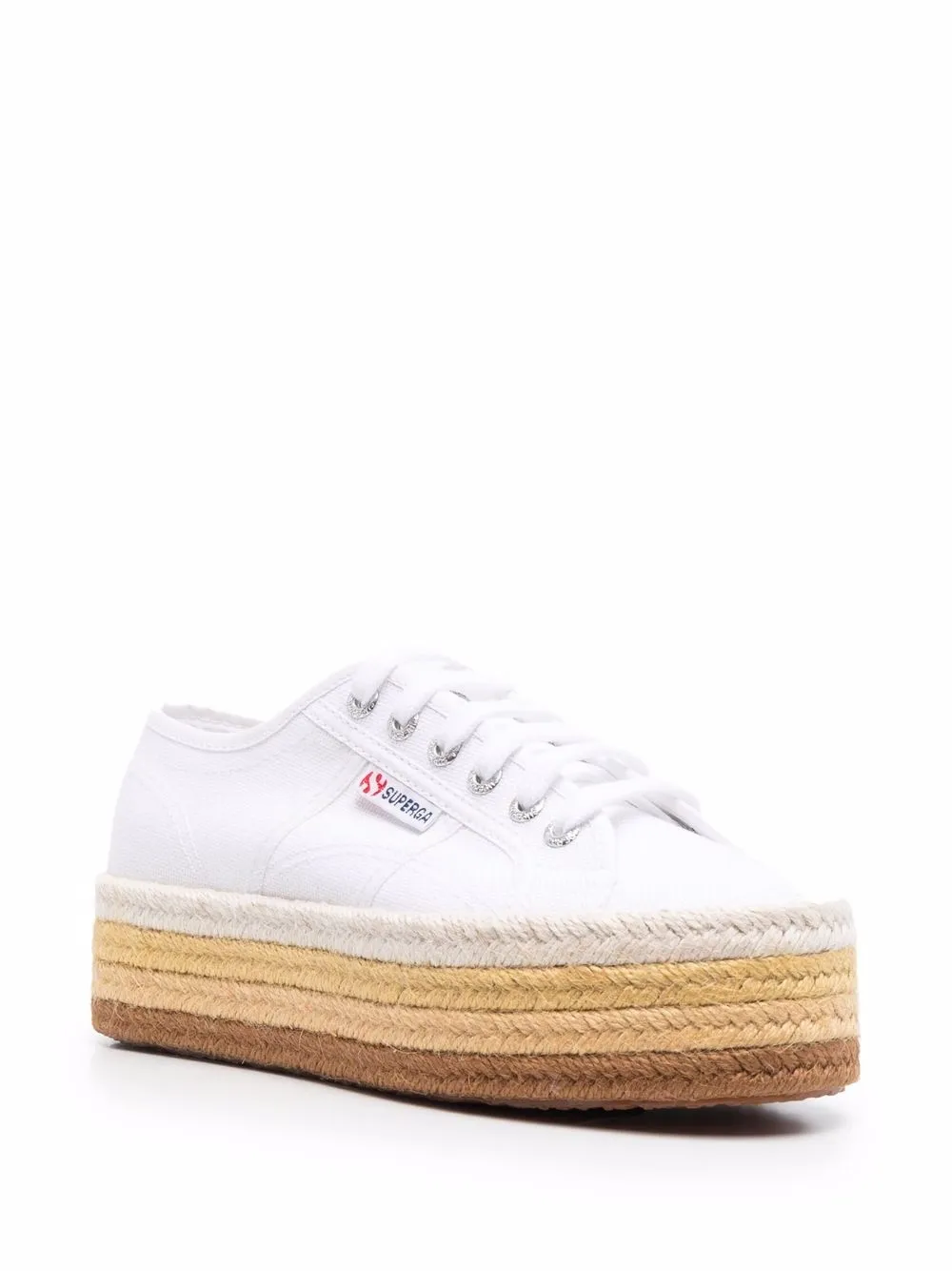 фото Superga кеды 2790 на плетеной платформе