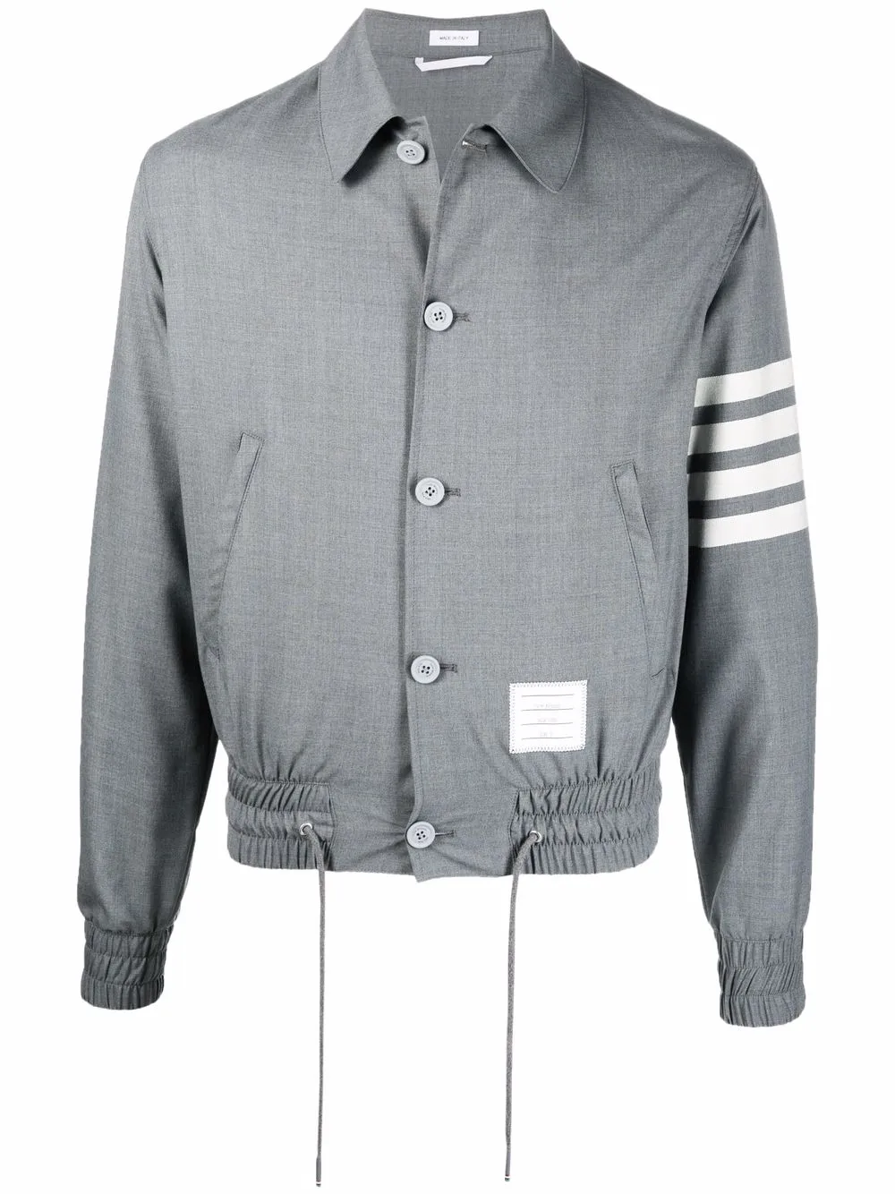 

Thom Browne chamarra bomber con motivo 4-Bar - Gris