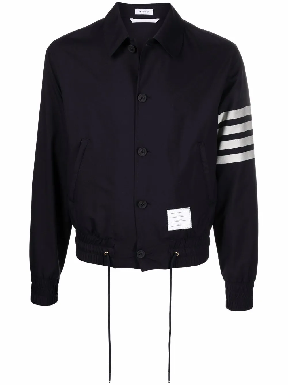 

Thom Browne chamarra bomber con motivo 4-Bar - Azul