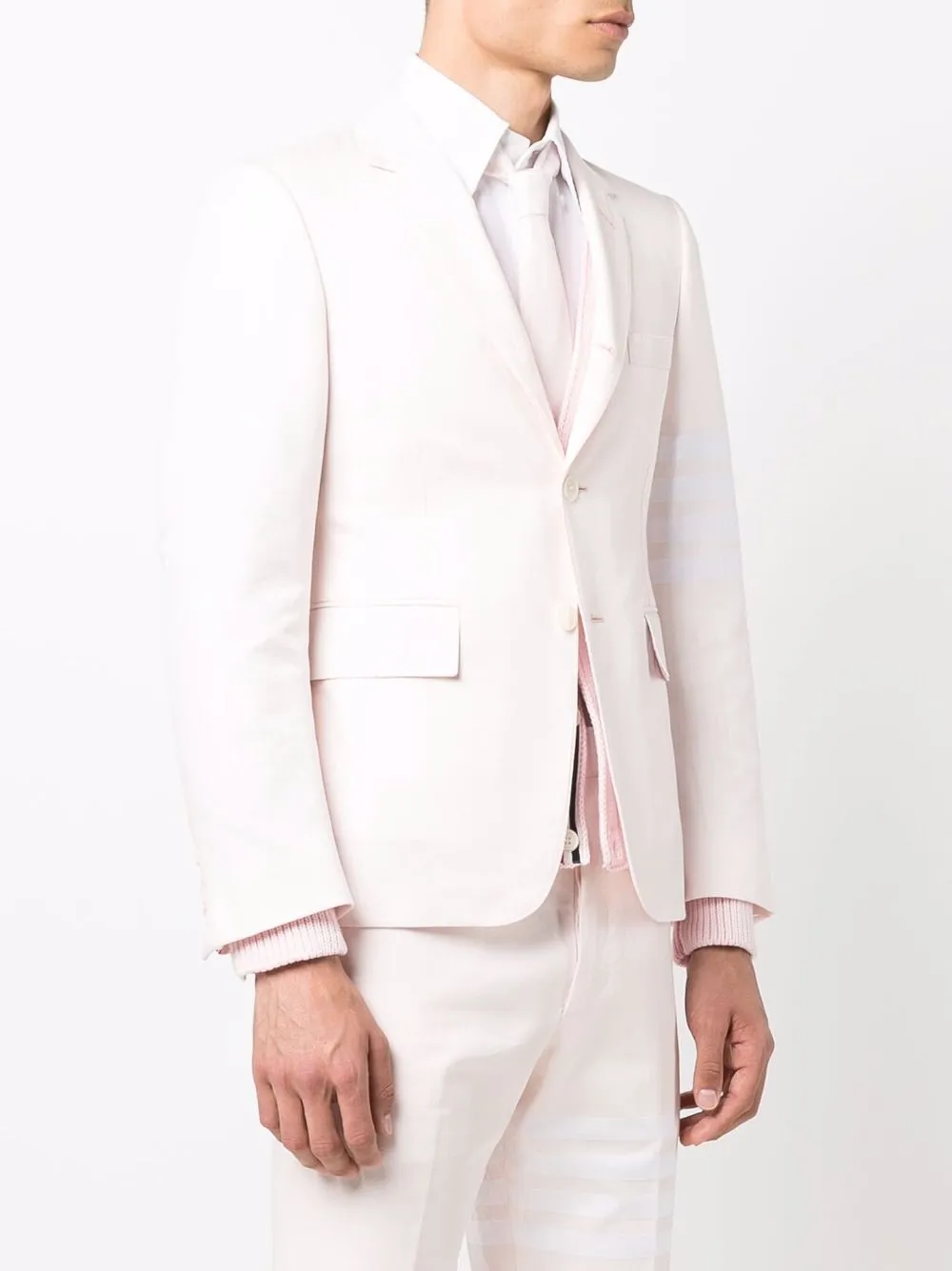  Thom Browne Trainingsjacke Mit Streifen   Rosa 
