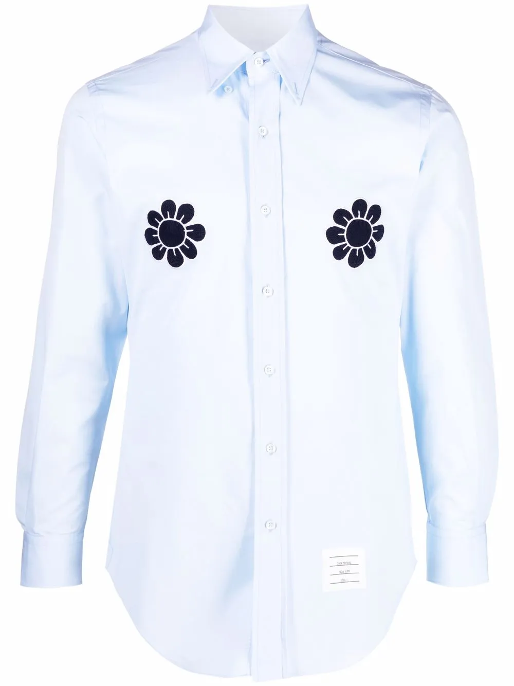 

Thom Browne floral-embroidered shirt - Blue