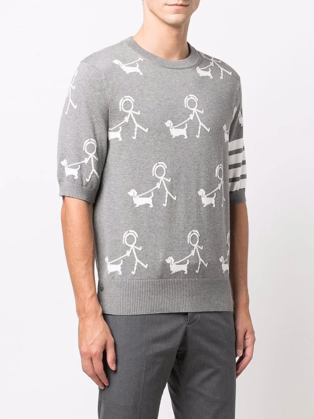  Thom Browne Mr. Thom Hector Strickpullover   Grau 