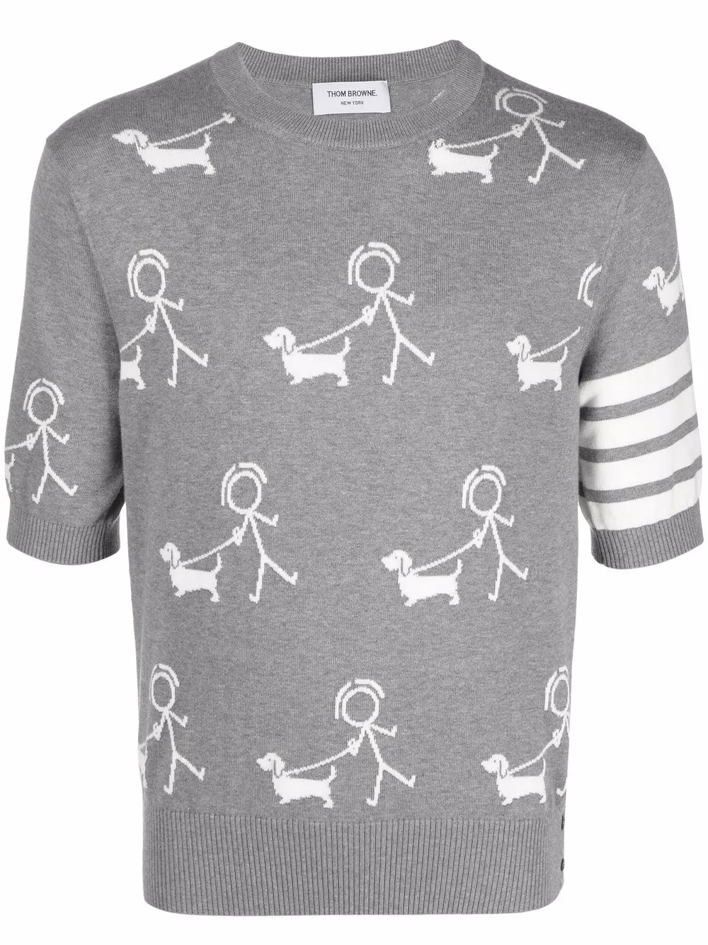 

Thom Browne Mr Thom-Hector 4-Bar knitted jumper - Grey