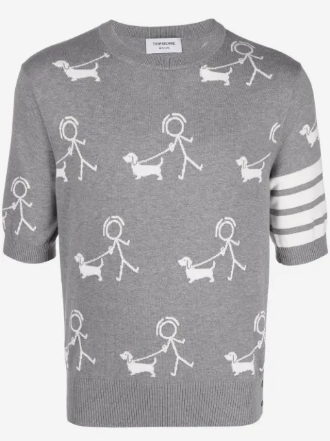 Thom Browne Mr Thom-Hector 4-Bar knitted jumper