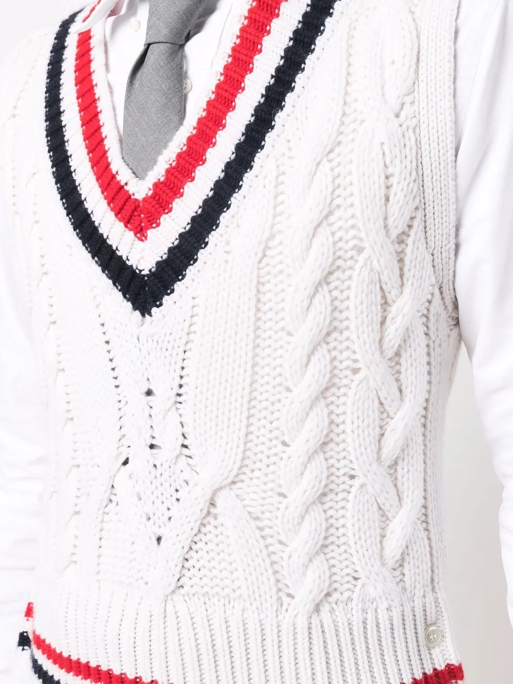 RWB trim cable knit tank top