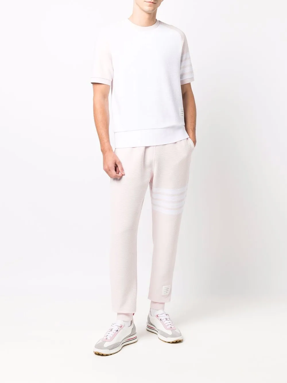 Thom Browne Trainingsbroek met 4 strepen - Roze