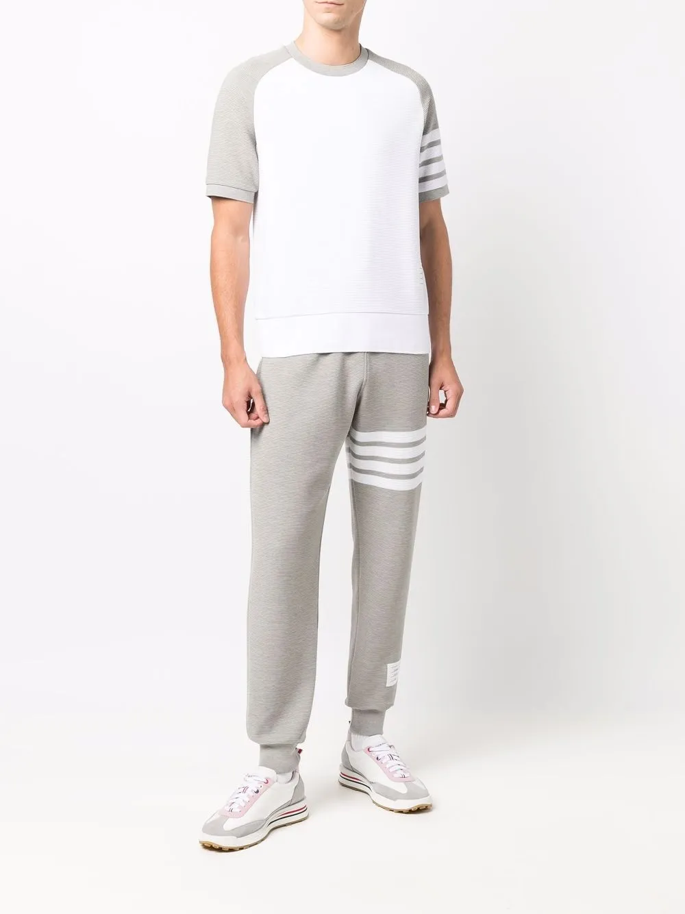 Thom Browne Trainingsbroek met 4 strepen - Grijs