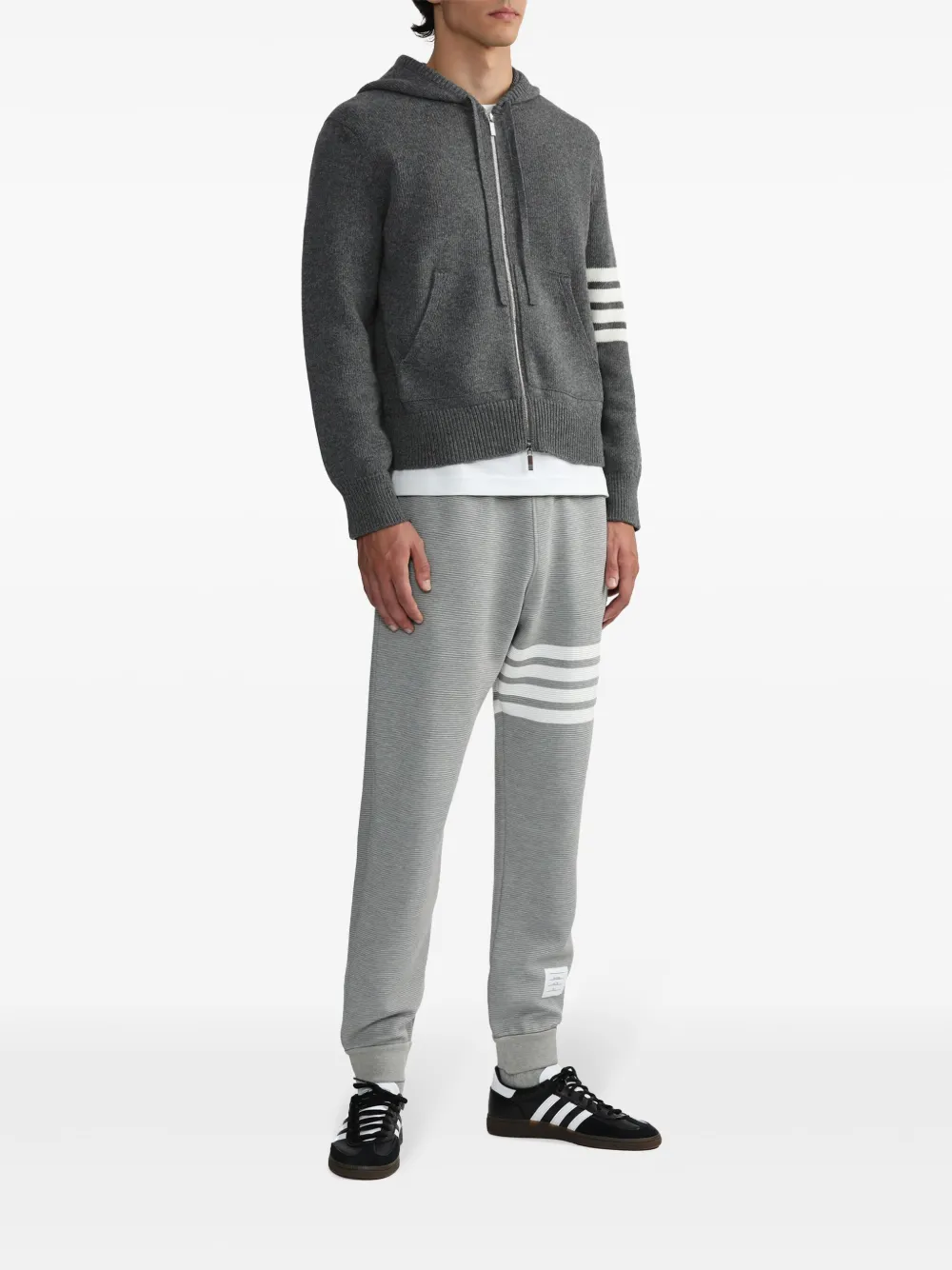 Thom Browne Ottoman rib 4-Bar stripe track pants | Sweatpants | Image 2