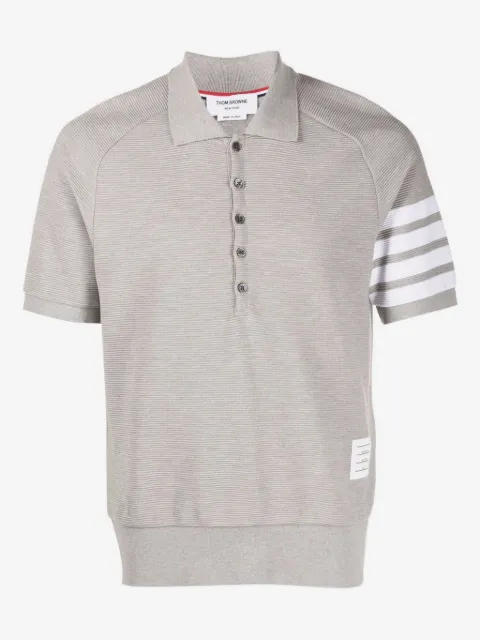 Thom Browne 4-Bar saddle sleeve polo shirt