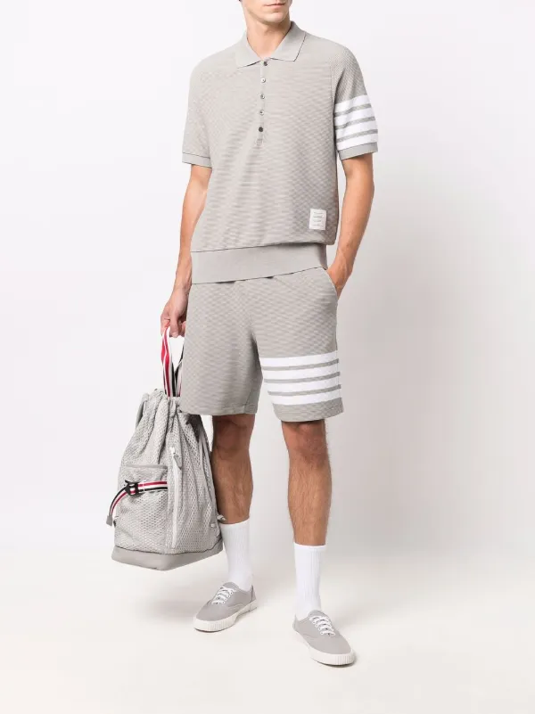 Thom Browne Ottoman 4-Bar Sweatshorts | Grey | FARFETCH