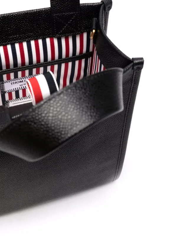 Thom Browne Smaller Square Tote Bag | Black | FARFETCH