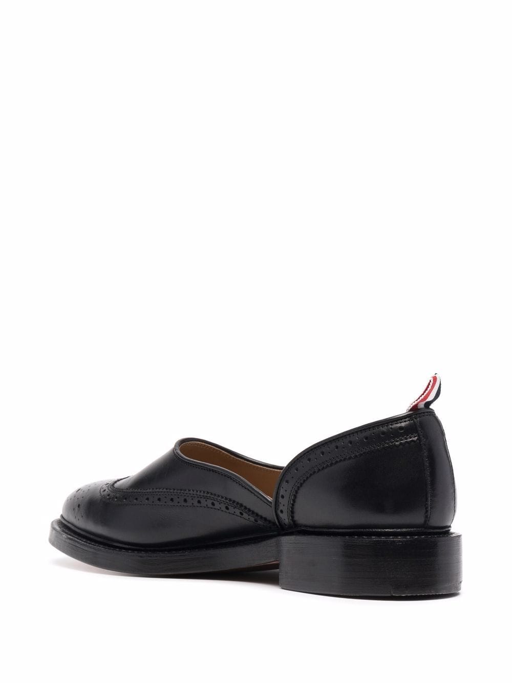 Shop Thom Browne D'orsay Slip-on Loafers In Black