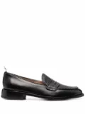 Thom Browne RWB-tag penny loafers - Black