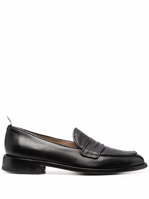 Thom Browne RWB タグ ペニーローファー | ブラック | FARFETCH JP