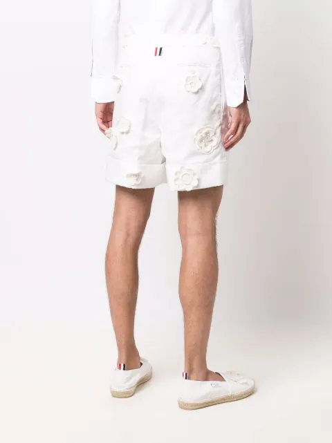 Thom Browne Crochet Flower Shorts 