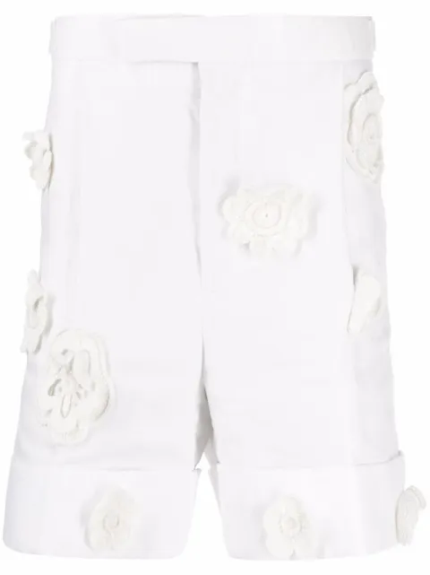 Thom Browne crochet flower shorts