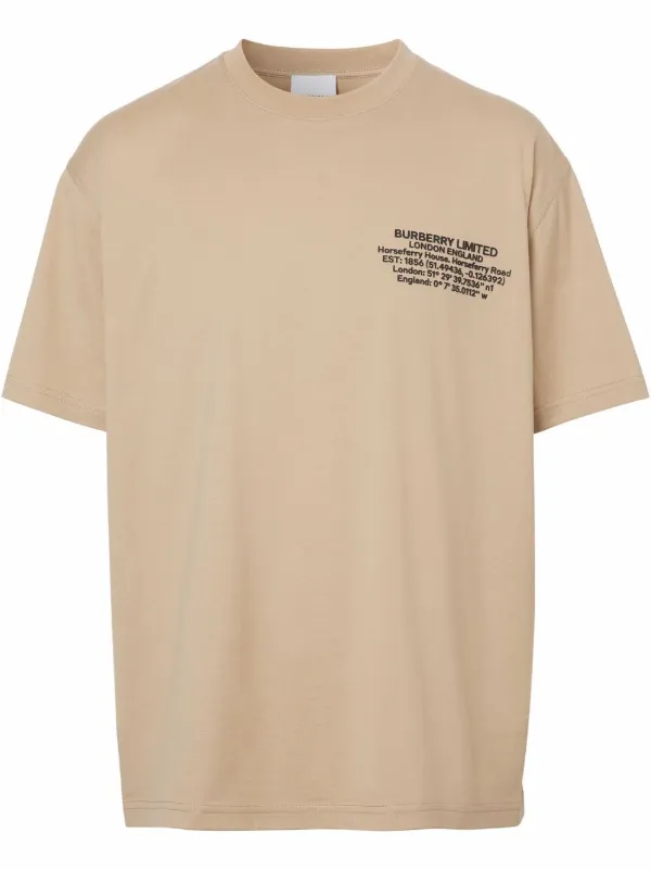 Shop Burberry logo-print cotton T-shirt with Express Delivery Shop Burberry logo-print cotton T-shirt with Express Delivery