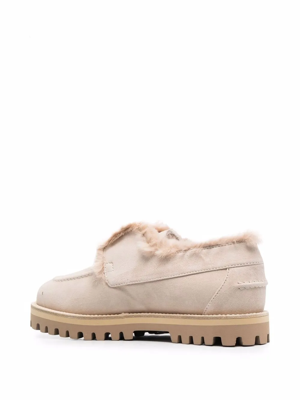Le Silla Yacht Shearling-lined Suede Loafers In Neutrals
