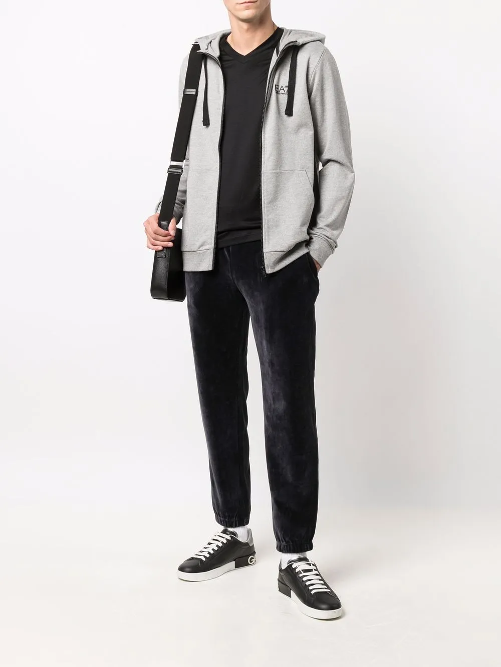 фото Emporio armani бархатные спортивные брюки